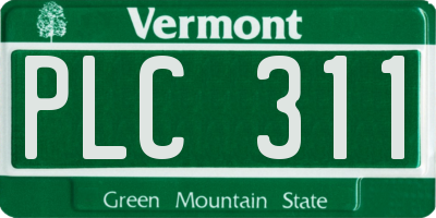 VT license plate PLC311