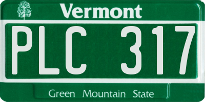 VT license plate PLC317