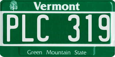 VT license plate PLC319