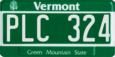 VT license plate PLC324