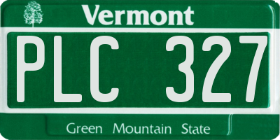 VT license plate PLC327