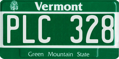 VT license plate PLC328