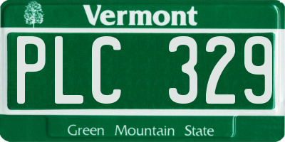 VT license plate PLC329