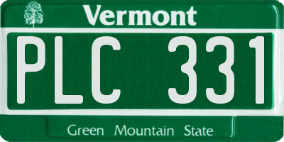 VT license plate PLC331
