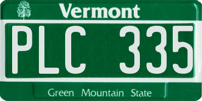 VT license plate PLC335