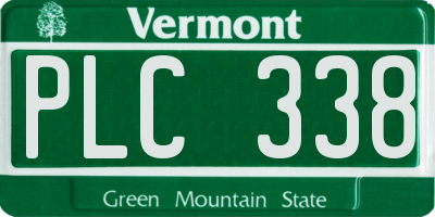 VT license plate PLC338