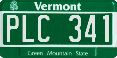 VT license plate PLC341