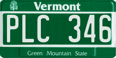 VT license plate PLC346
