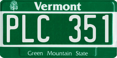 VT license plate PLC351