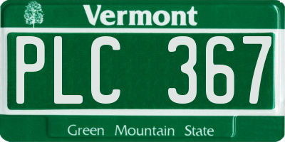 VT license plate PLC367