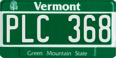 VT license plate PLC368