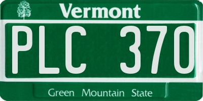 VT license plate PLC370