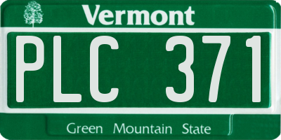 VT license plate PLC371