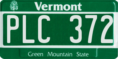 VT license plate PLC372