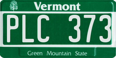 VT license plate PLC373