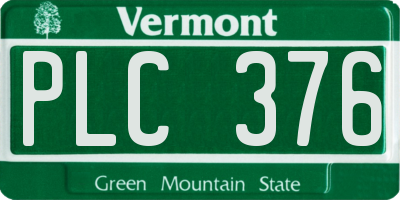 VT license plate PLC376