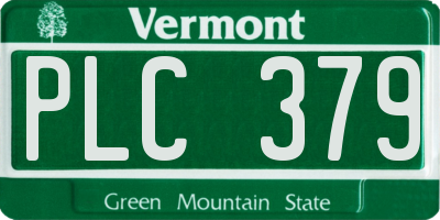 VT license plate PLC379