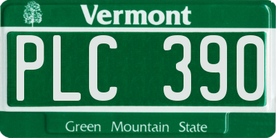 VT license plate PLC390
