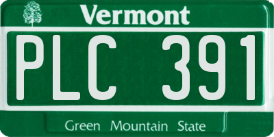 VT license plate PLC391