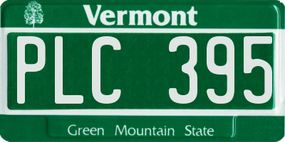 VT license plate PLC395