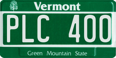 VT license plate PLC400