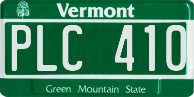 VT license plate PLC410