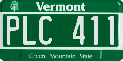 VT license plate PLC411
