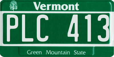 VT license plate PLC413