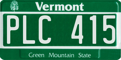 VT license plate PLC415