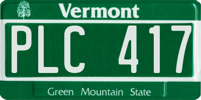 VT license plate PLC417