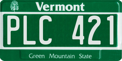 VT license plate PLC421