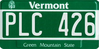 VT license plate PLC426