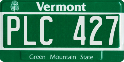 VT license plate PLC427
