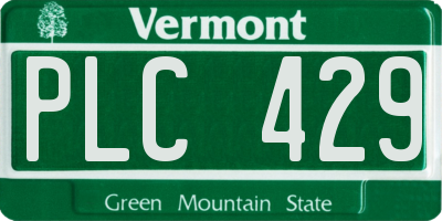 VT license plate PLC429