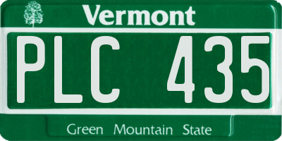 VT license plate PLC435