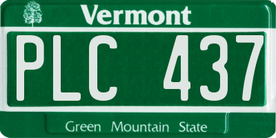 VT license plate PLC437