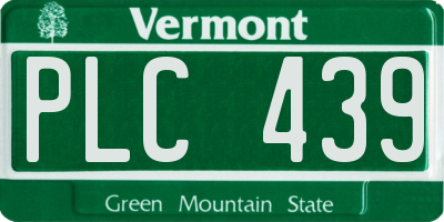 VT license plate PLC439