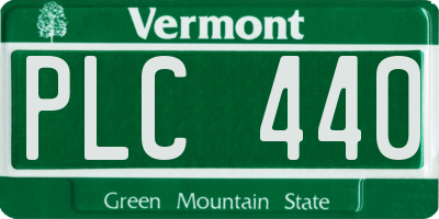 VT license plate PLC440