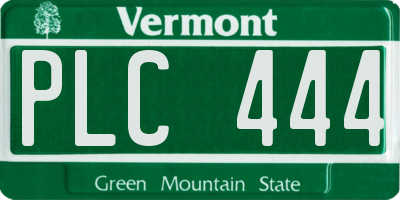 VT license plate PLC444