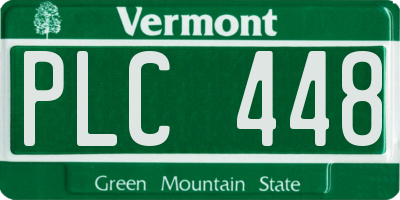 VT license plate PLC448