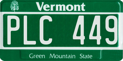VT license plate PLC449