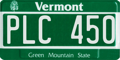 VT license plate PLC450