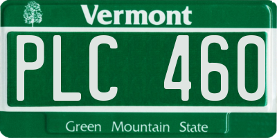 VT license plate PLC460