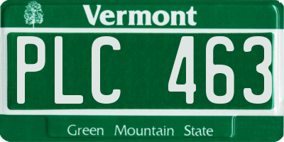 VT license plate PLC463