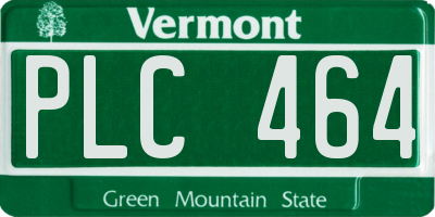 VT license plate PLC464
