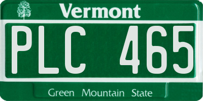 VT license plate PLC465