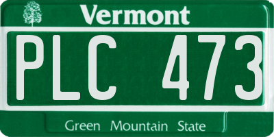 VT license plate PLC473
