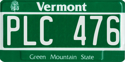 VT license plate PLC476