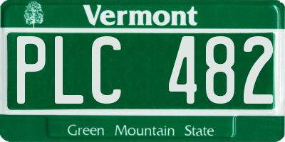 VT license plate PLC482