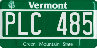 VT license plate PLC485